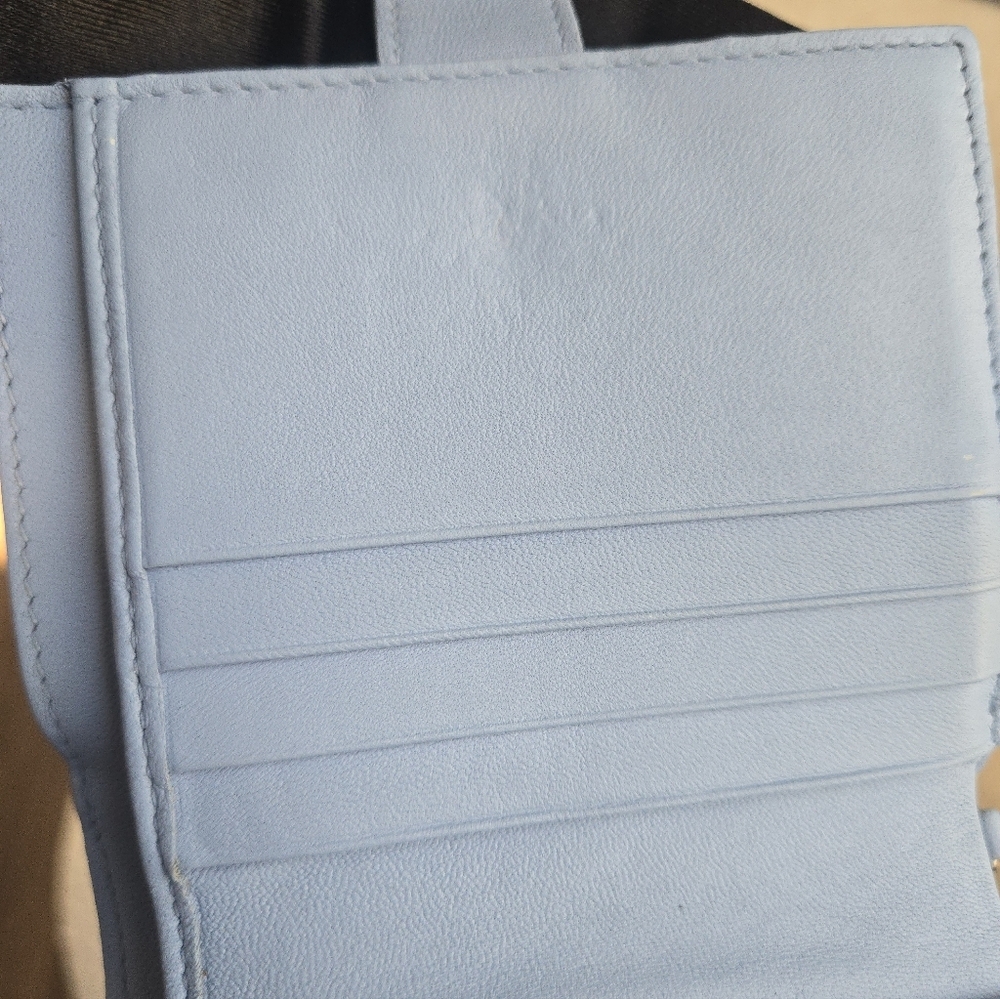 Christian Dior Cannage Lady Dior Eden Leather Wallet Blue - Picture 12 of 16